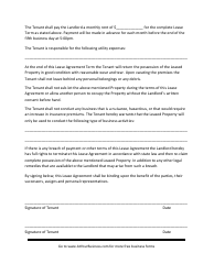 Simple Lease Agreement Template, Page 2