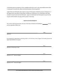 Power of Attorney Template - Washington, D.C., Page 3