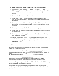 Vacation Rental Agreement Template - South Carolina, Page 2