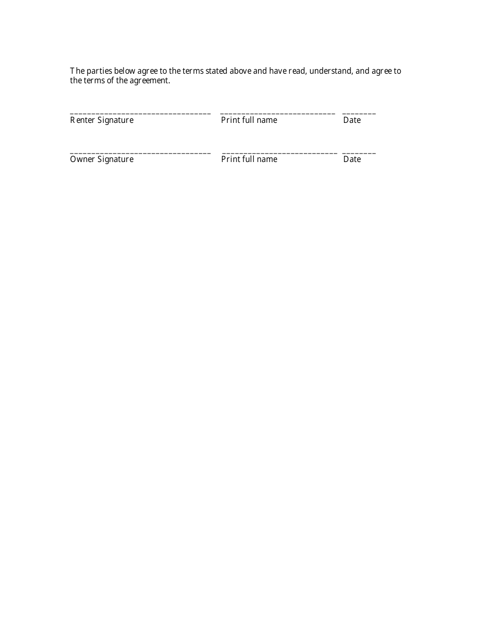 Vacation Rental Agreement Template - South Carolina, Page 3
