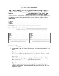 south carolina vacation rental agreement template download printable pdf templateroller