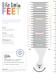 Document preview: Sample Kids Shoe Size Chart - Fit Little Feet
