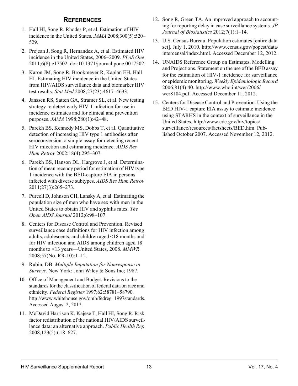 Estimated HIV Incidence in the United States, 20072010, Page 13