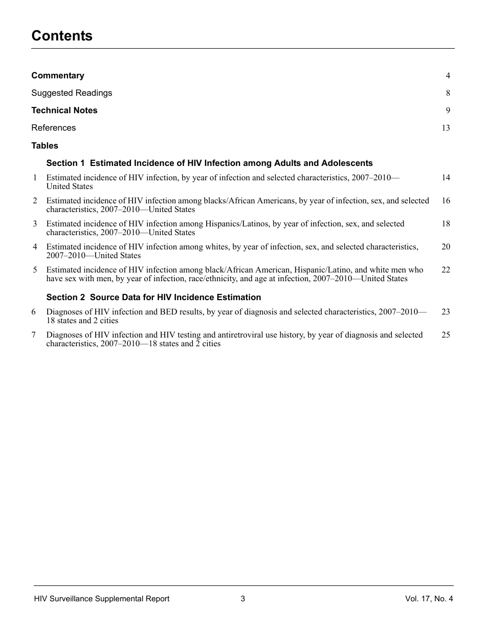 Estimated HIV Incidence in the United States, 20072010, Page 3