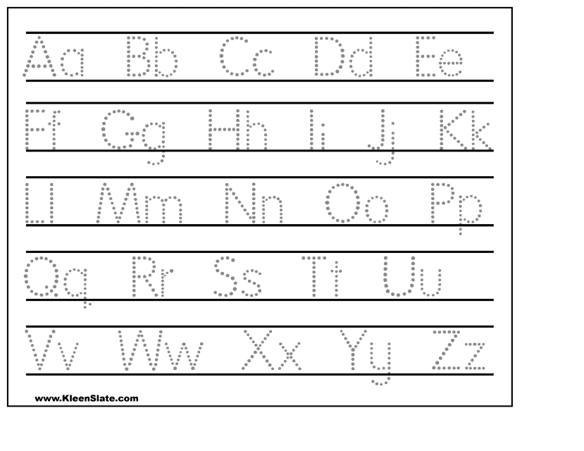 Alphabet Letter Tracing Worksheet