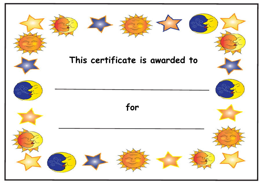 Kids Award Certificate Template - Colorful and Fun Children's Recognition