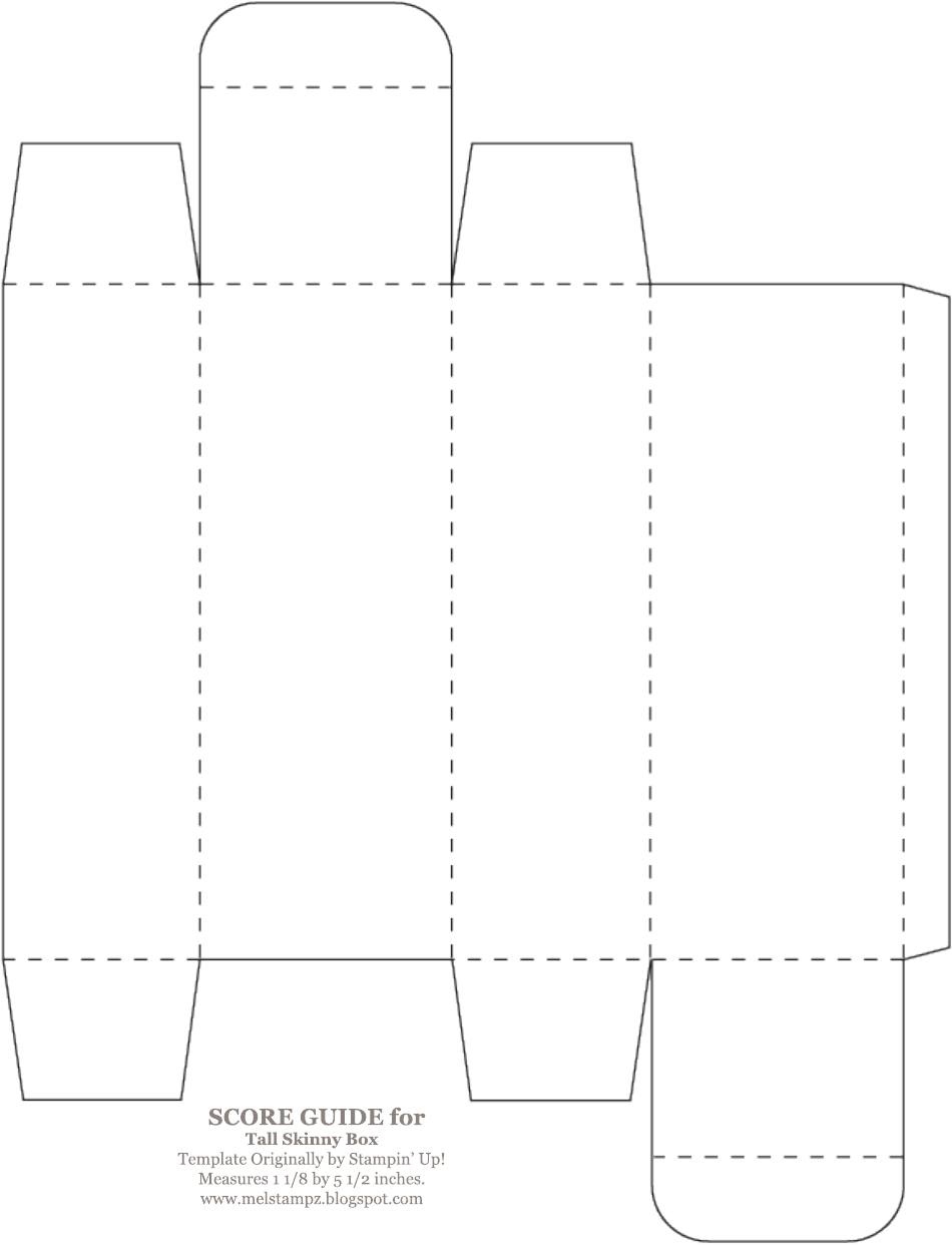 5 1/2 Inch Tall Skinny Box Template - Preview