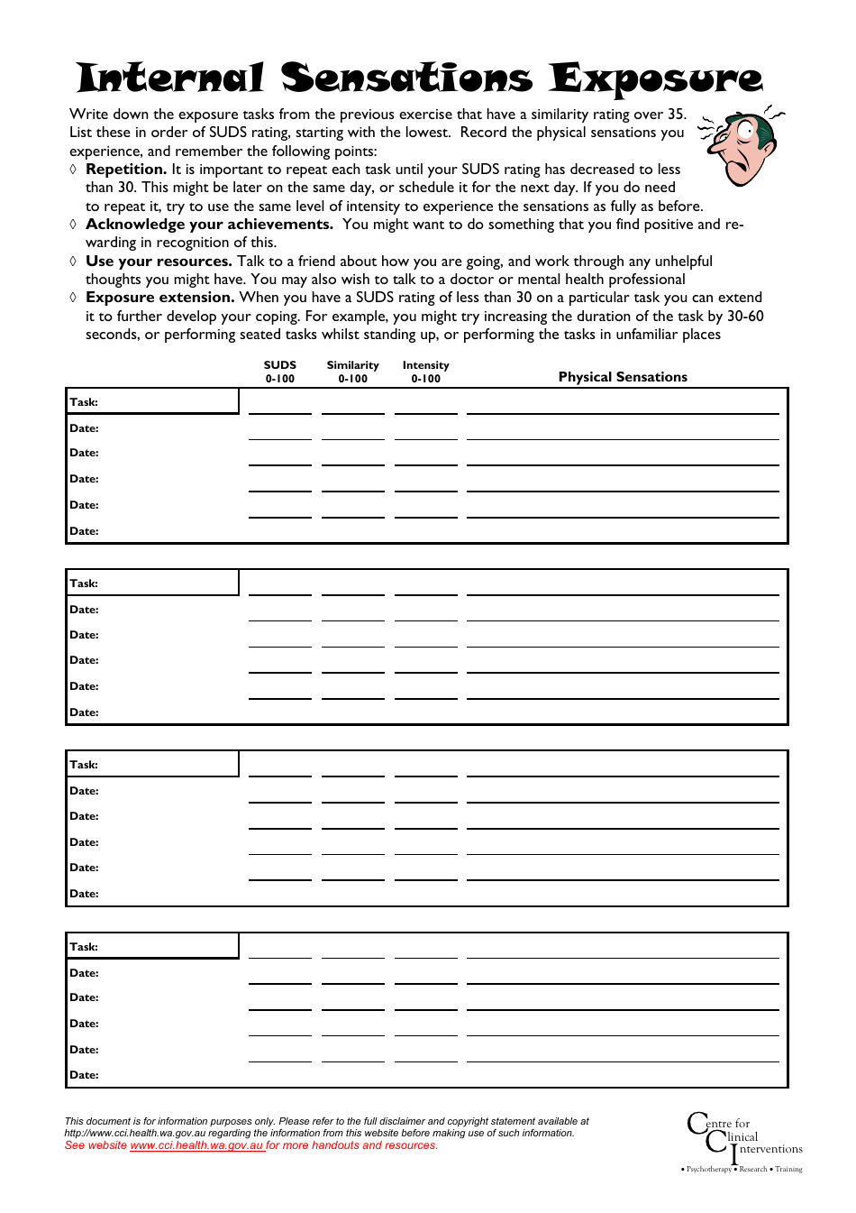 Internal Sensations Exposure Template - Centre for Clinical Interventions