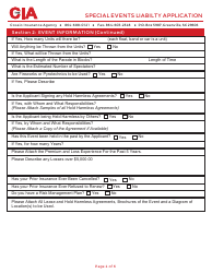 Special Events Liabilty Application Form - Cia, Page 4