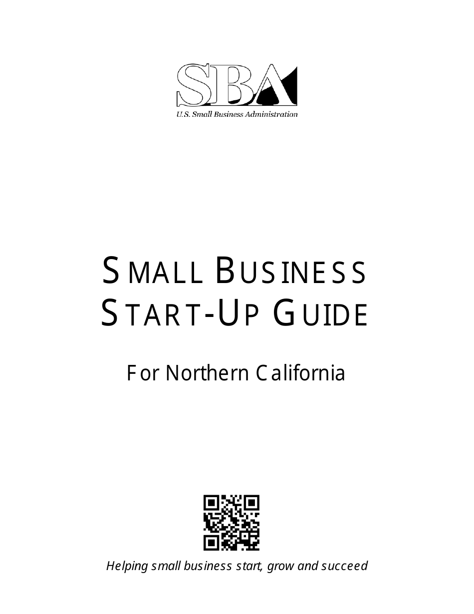 Small Business Start-Up Guide for Northern California, Page 1
