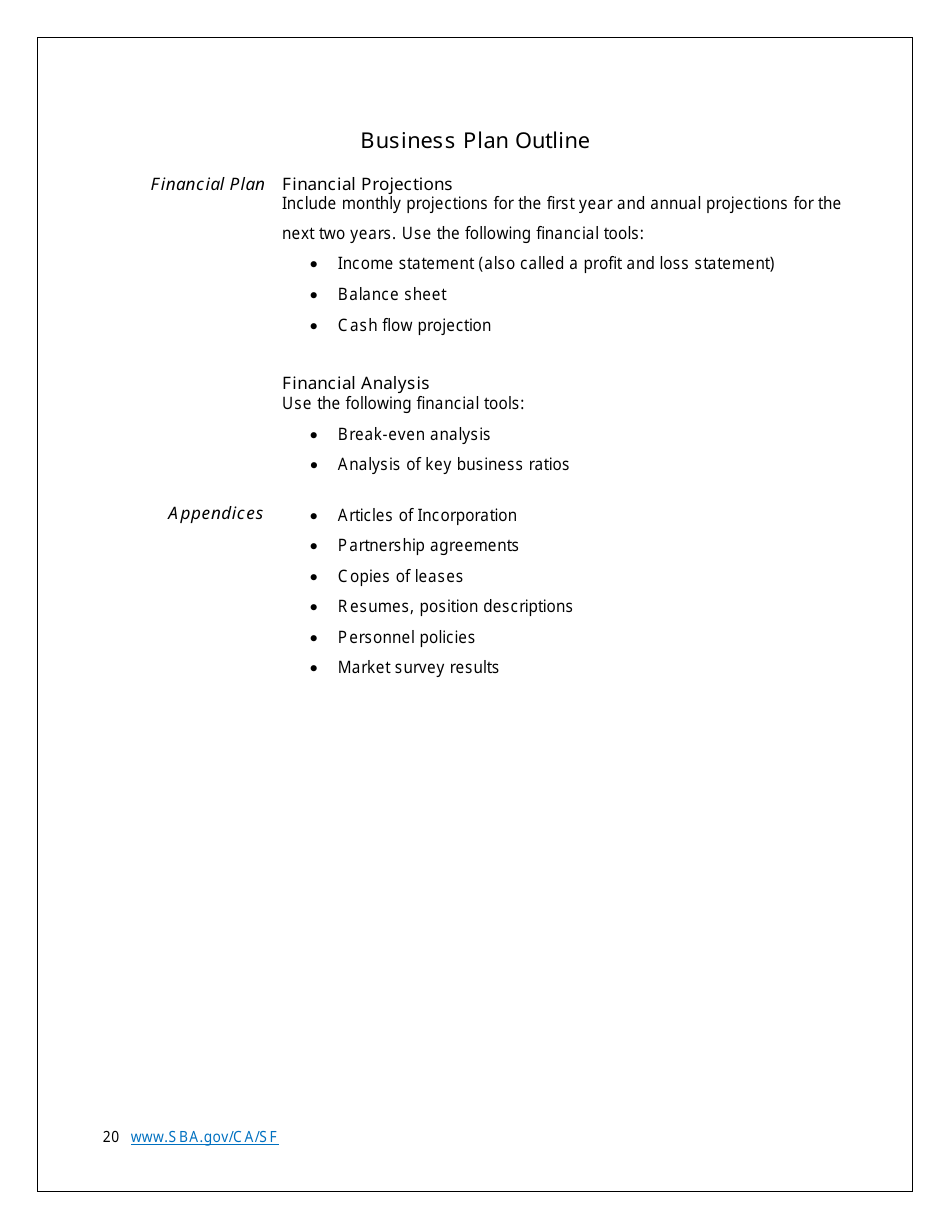 Small Business Start-Up Guide for Northern California, Page 20