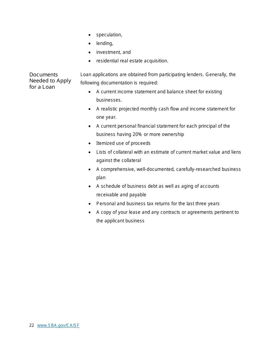 Small Business Start-Up Guide for Northern California, Page 22