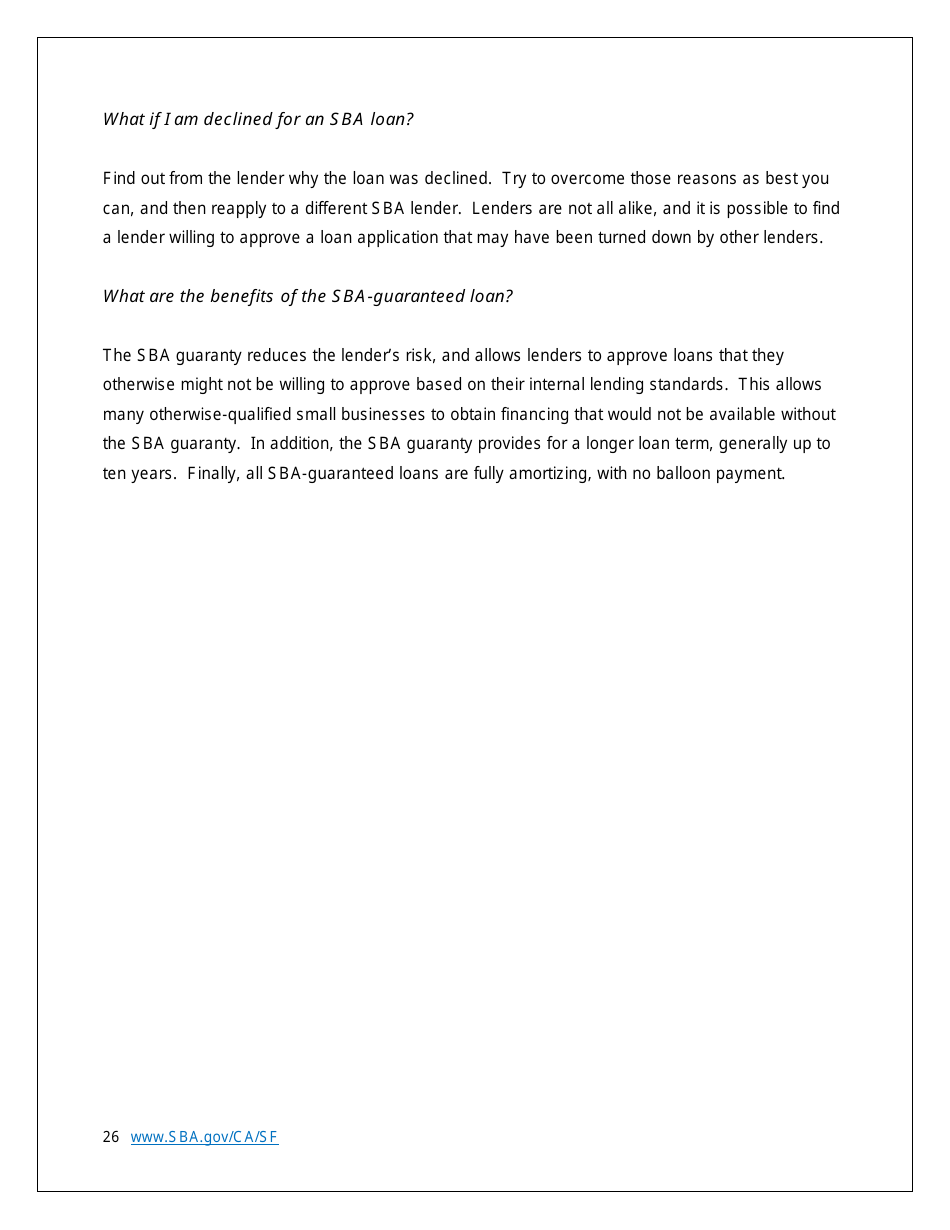 Small Business Start-Up Guide for Northern California, Page 26