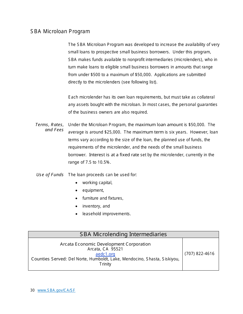 Small Business Start-Up Guide for Northern California, Page 30