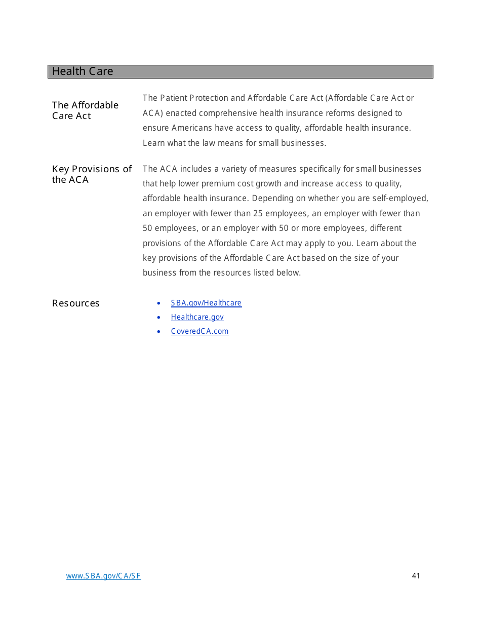 Small Business Start-Up Guide for Northern California, Page 41