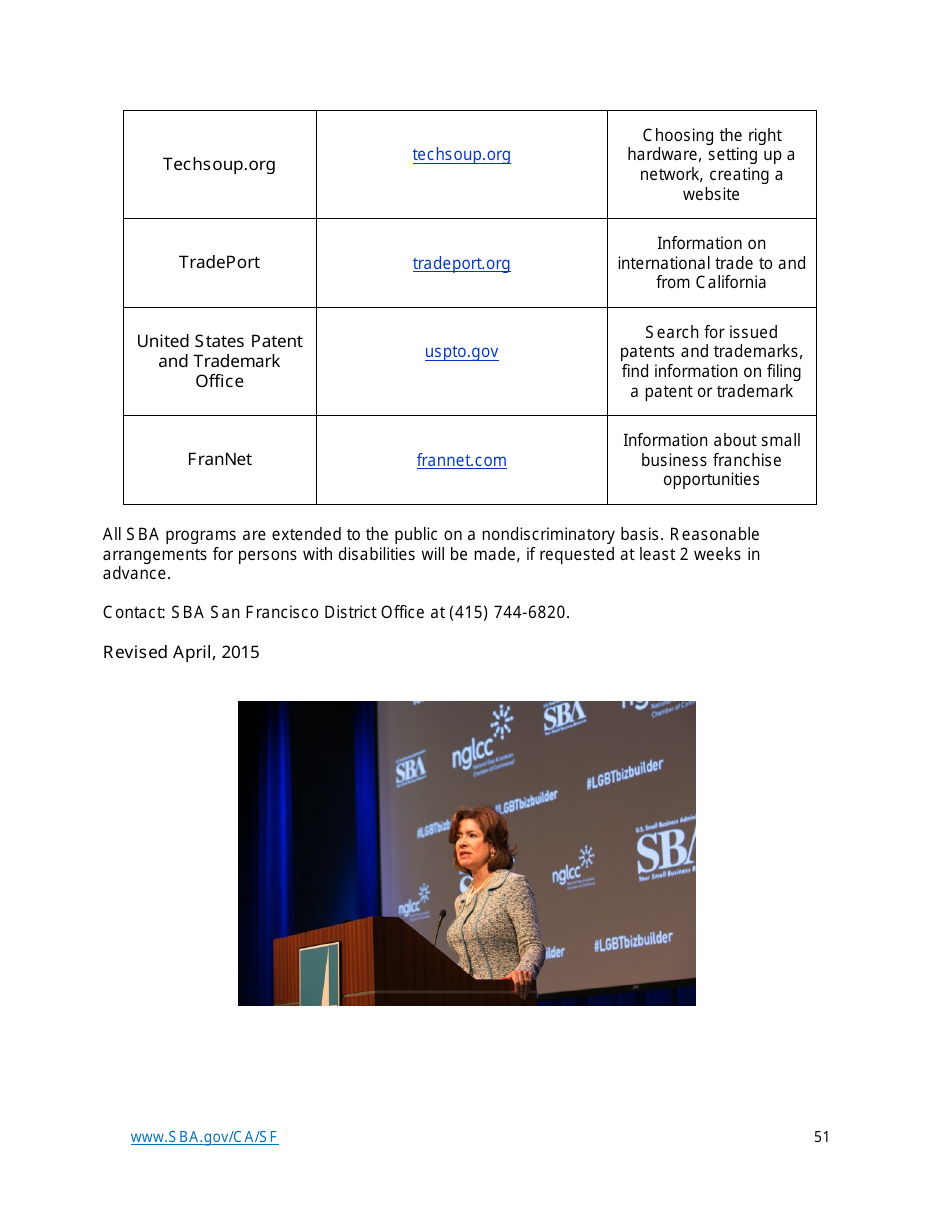 Small Business Start-Up Guide for Northern California, Page 51