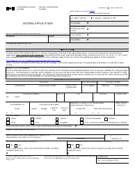 Form CSC/SCC0653e Visiting Application Form - Canada