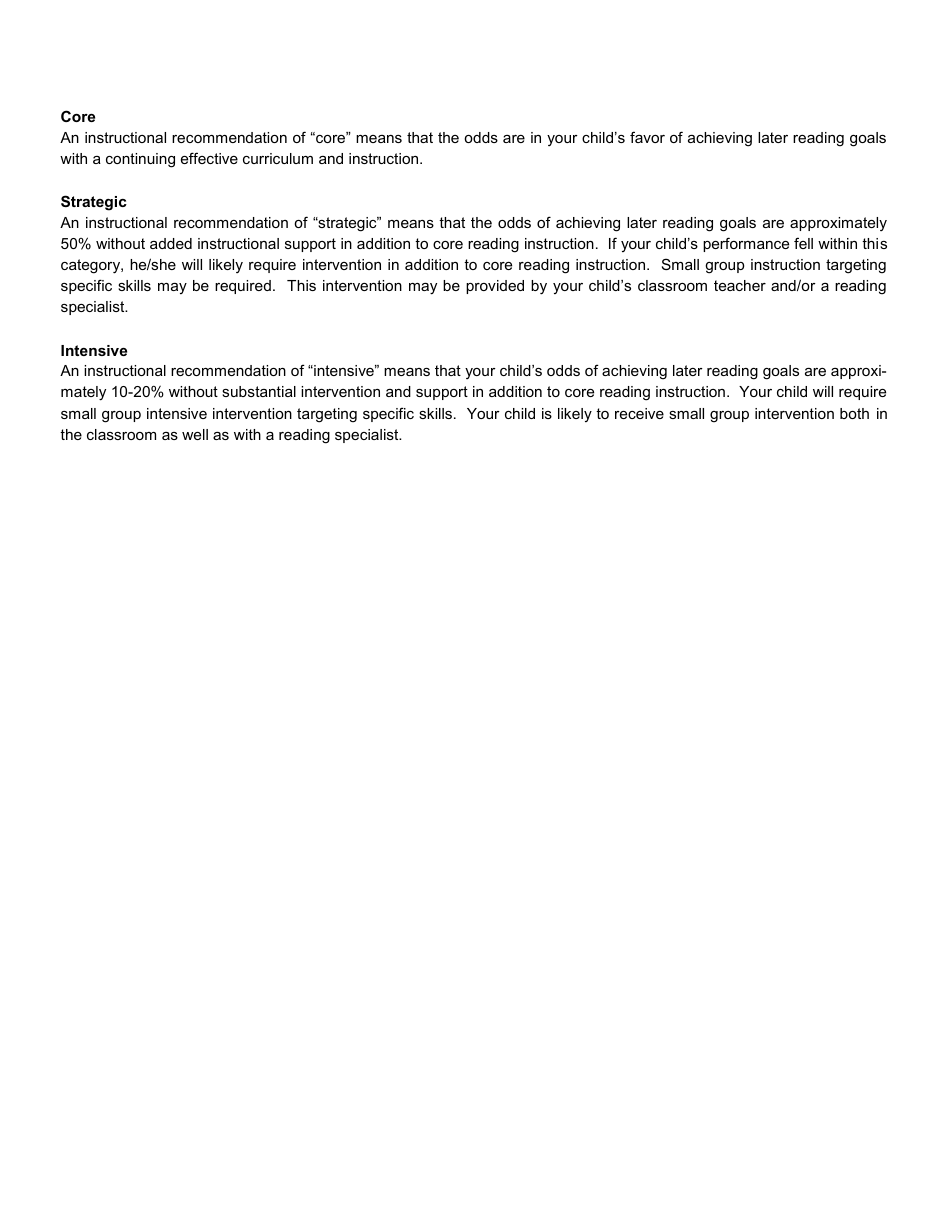 Dynamic Indicators of Basic Early Literacy Skills Assessment Form - Third Grade, Page 2