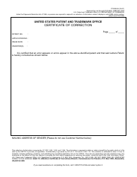 Form PTO/SB/44 Certificate of Correction