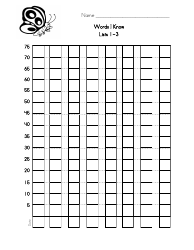 Sight Word Assessment Form, Page 2