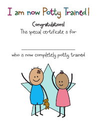 Potty Trained Achievement Certificate Template Download Printable PDF ...