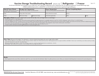 Fahrenheit Temperature Log for Refrigerator (Vaccine Storage) - Immunization Action Coalition, Page 3