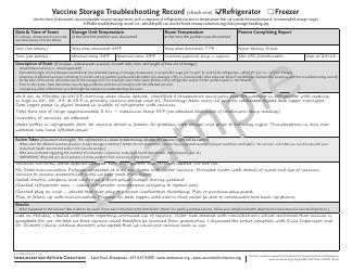 Fahrenheit Temperature Log for Refrigerator (Vaccine Storage) - Immunization Action Coalition, Page 4