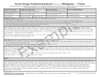 Fahrenheit Temperature Log for Refrigerator (Vaccine Storage) - Immunization Action Coalition, Page 5
