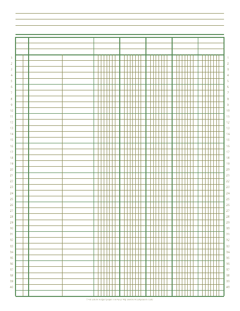 printable columnar paper with 12 columns