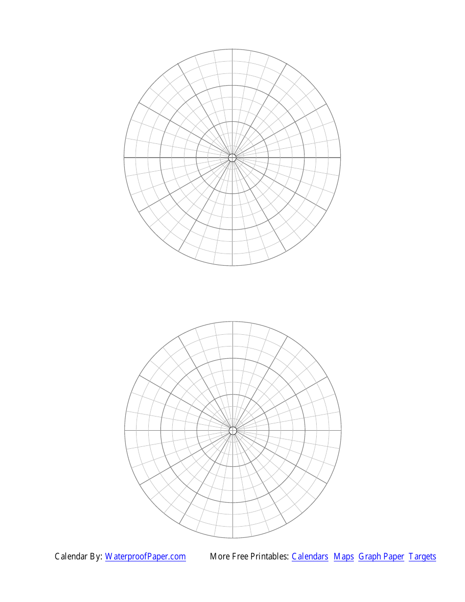 Polar Graph Paper - Two Vertical