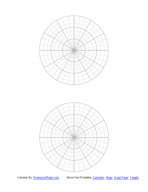 Polar Graph Paper - Two Vertical