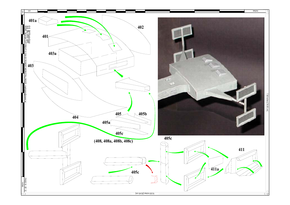 Dy-100 S.s. Botany Bay Paper Model Template, Page 11