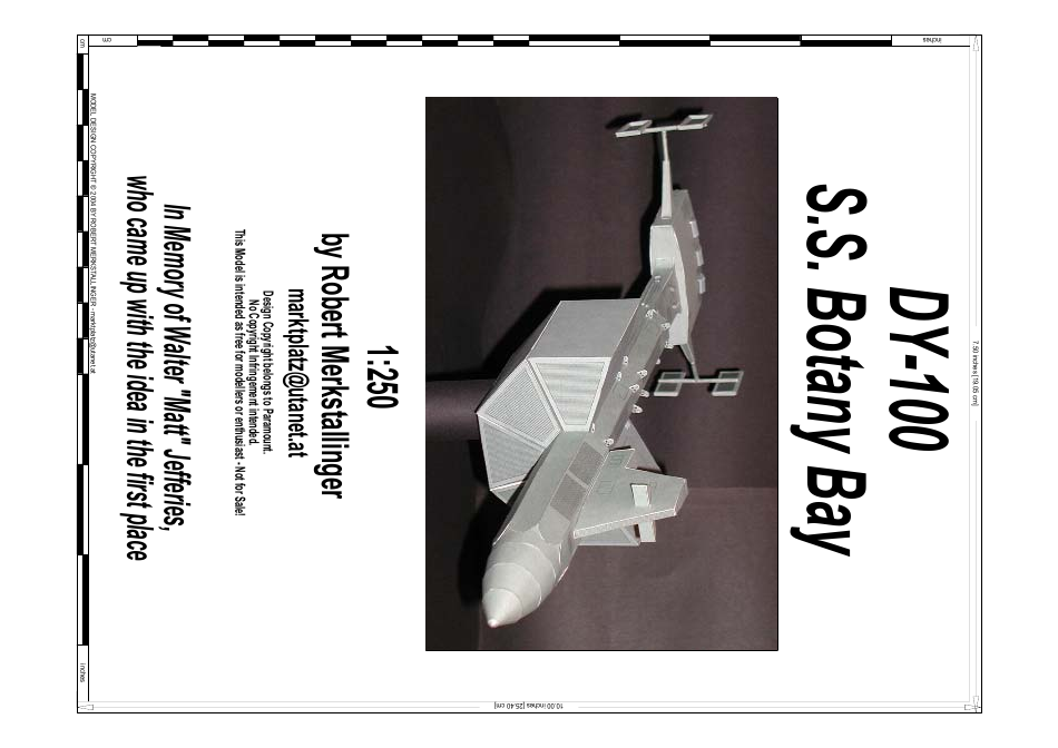 Dy-100 S.s. Botany Bay Paper Model Template - Document Preview Image