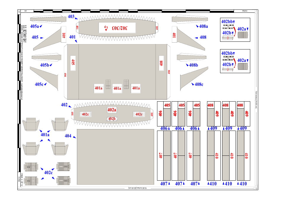 Dy-100 S.s. Botany Bay Paper Model Template, Page 5