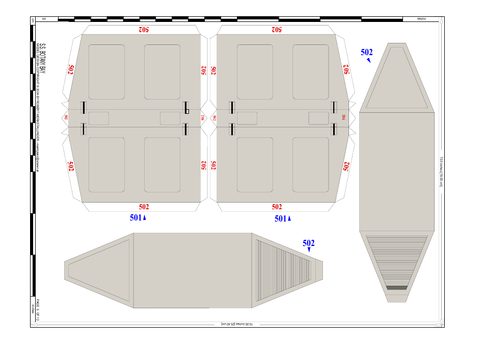 Dy-100 S.s. Botany Bay Paper Model Template, Page 6