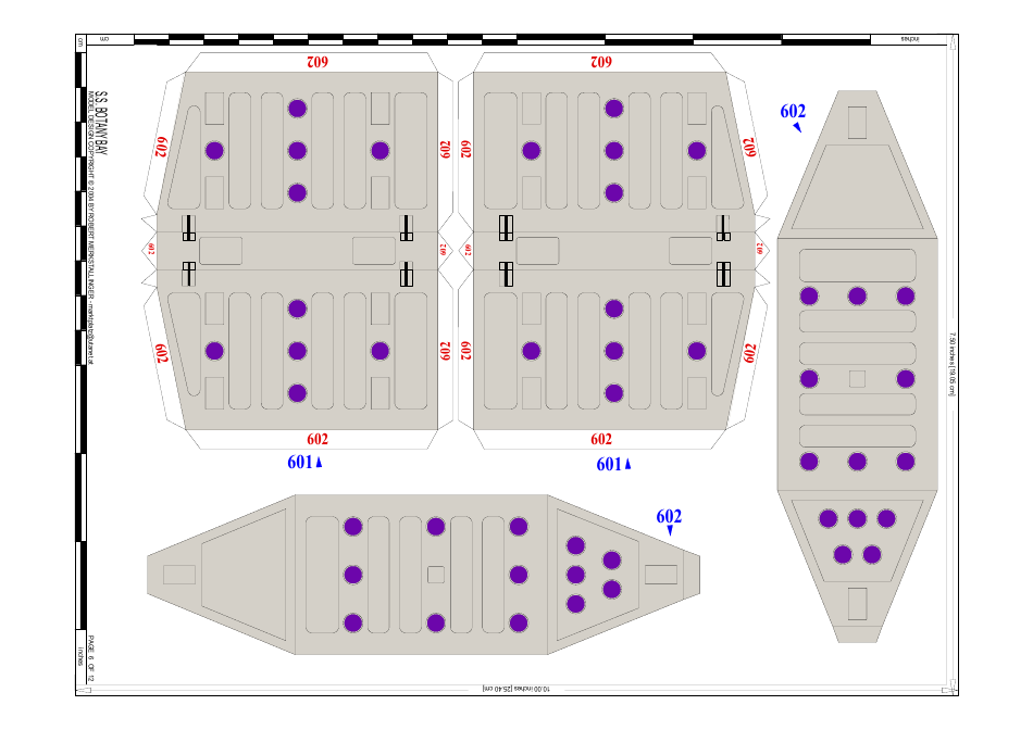 Dy-100 S.s. Botany Bay Paper Model Template, Page 7
