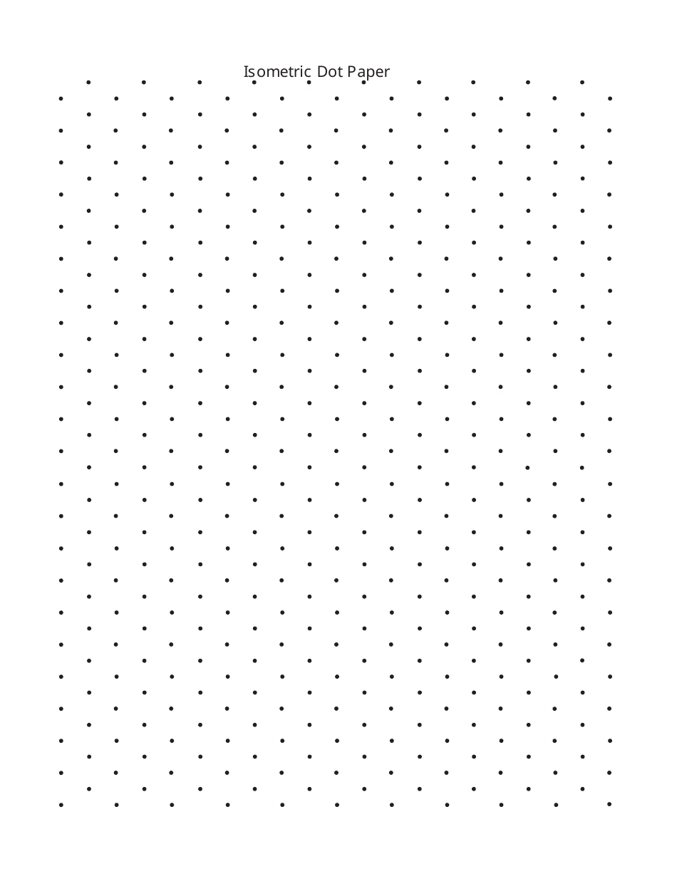 Black Isometric Dot Paper Template, Page 1