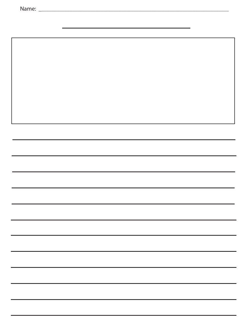 Preview of Bold Lined Paper With Picture Box document