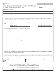 Form 01-339 &quot;Texas Sales and Use Tax Resale Certificate&quot; - Texas, Page 2