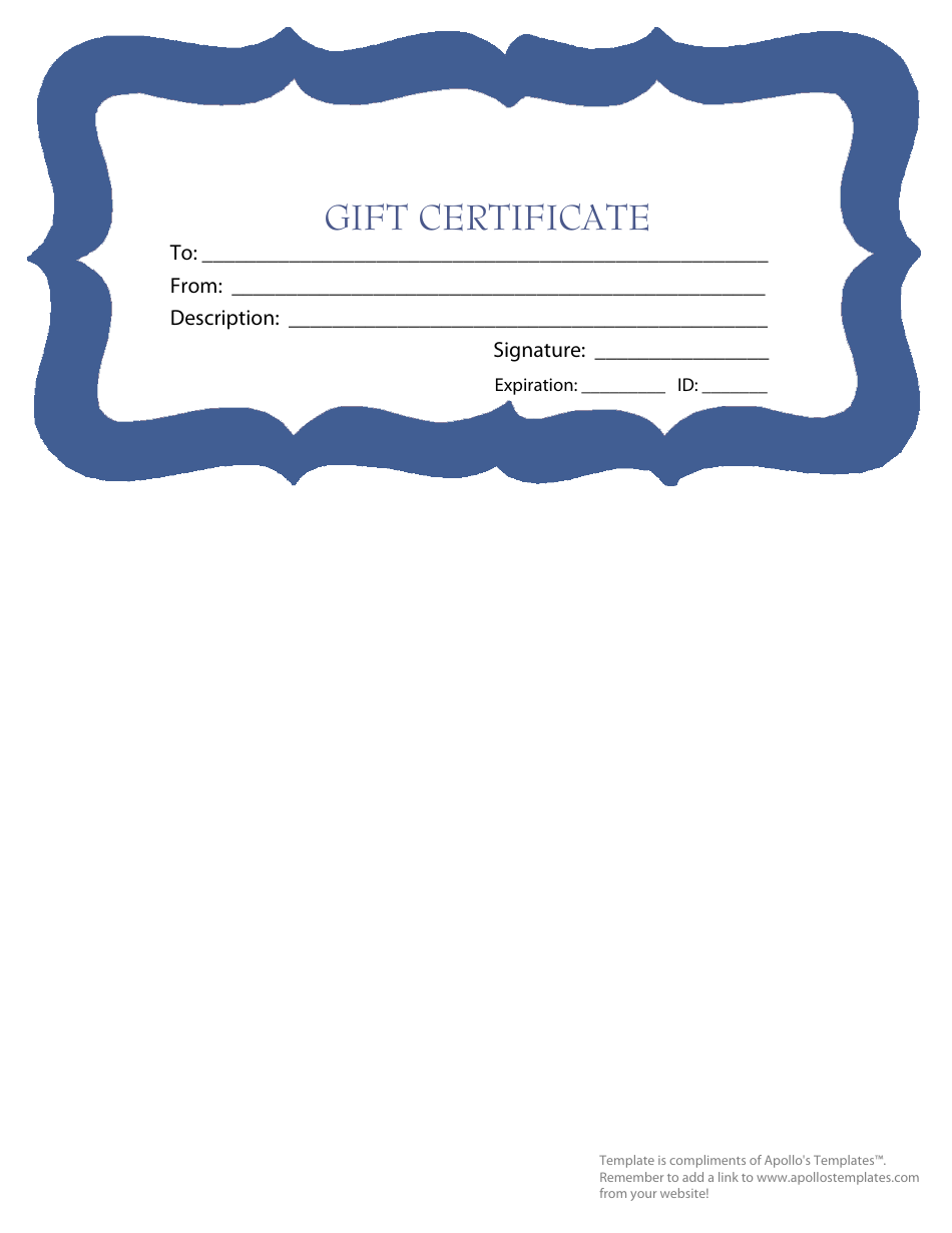 Preview of Elegant Gift Certificate Template
