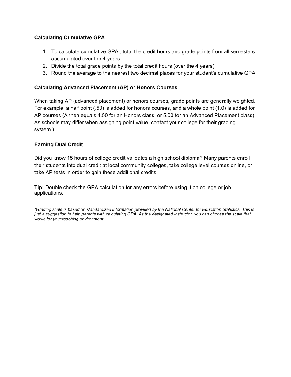 Blank Blue School Transcript Template, Page 5