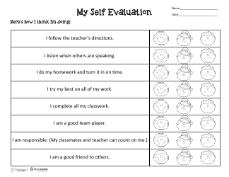 Document preview: Self Evaluation Form