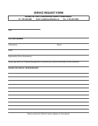 Document preview: Property Service Request Form