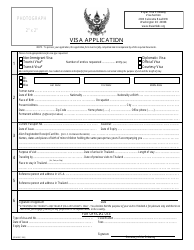 &quot;Thai Visa Application Form - Royal Thai Embassy&quot; - Washington, D.C.