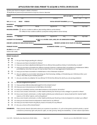 Form WP3 Application for Iowa Permit to Acquire a Pistol or Revolver - Iowa