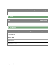 Project Closure Report Template, Page 2