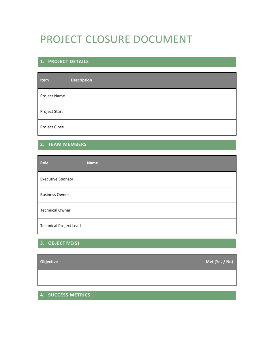 9 Sample Project Closure Report Template Examples Sample Templates Vrogue