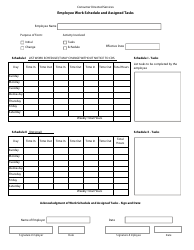 Employee Work Schedule and Assigned Tasks Template