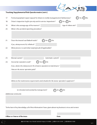 Trucking Supplemental Risk Questionnaire Template - Axis Group, Page 2