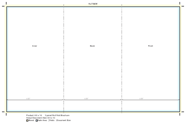 &quot;8.5 X 14 Inch 3-panel Roll Fold Brochure Template&quot;